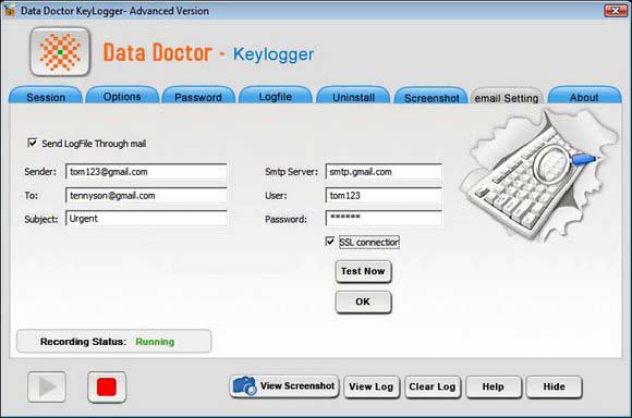 Screenshot of Advance Keyboard Monitor Software