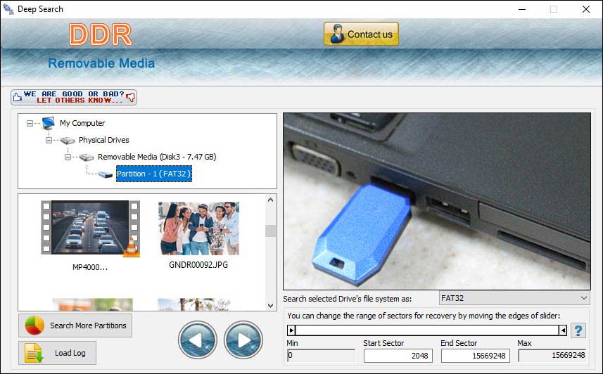 Screenshot of Storage Media Undelete Tool